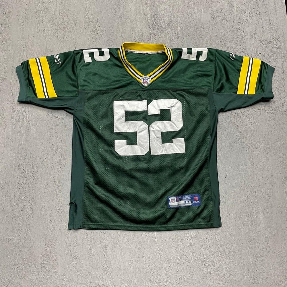 Vintage Clay Matthews Green Bay Packers Football Jersey Men Large Green Reebok